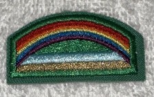 Retired Girl Scout Daisy BRIDGE TO BROWNIES Rainbow Uniform Patch Badge Arch