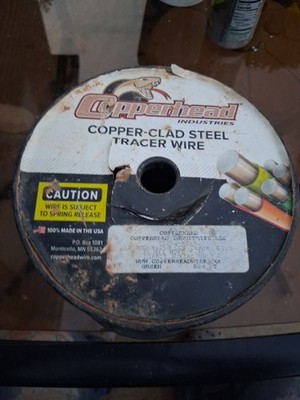 Copperhead Industries Green CCS Tracer Wire 500 Ft Spool HALF A SPOOL