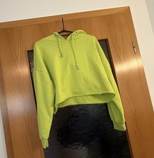 Crop Hoodie Neongrün Gr.M