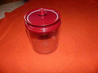 Tupperware PANORAMA 3,2 Liter große Dose Aufbewahrung dunkelrot transparent