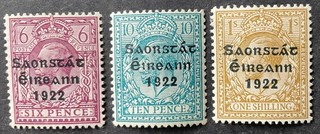 Ireland 1922 23 3 x stamps mint hinged