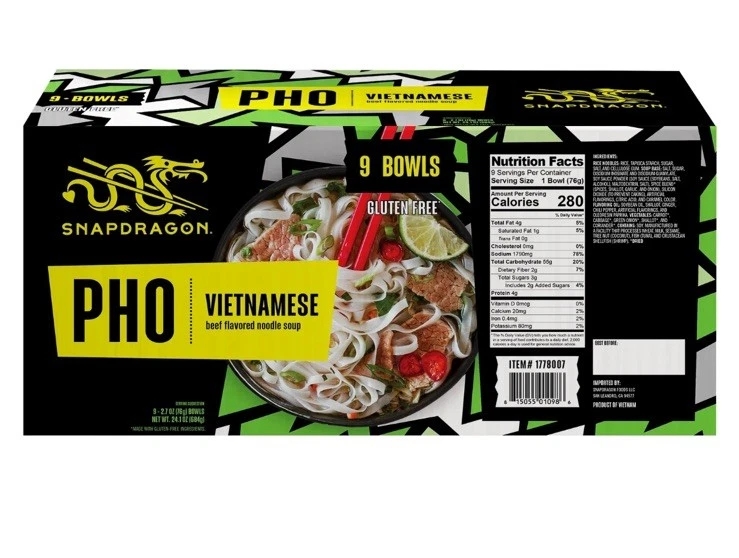 New Snapdragon Vietnamese Pho - Beef Flavored Noodle Soup, 2.7 oz, 9-count - Image 2 of 3