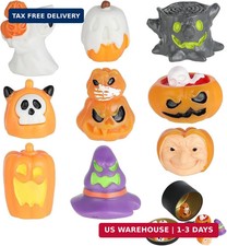 9PCS Cosplay Party Pumpkin Ghost Mini Figurines Spooky Cute Resin Ghost Festival