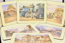 D Arcy Doyle Australian Artist set of 6 placemats 29 x 22 cm cork backing