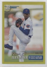 2021 Bowman Heritage Yellow Chrome Refractor 66/75 Alexander Vizcaino #232 0r4