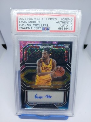 2021 Prizm DP Evan Mobley C/P Nebula Circles Prizm POP 1  1/5 Auto 10