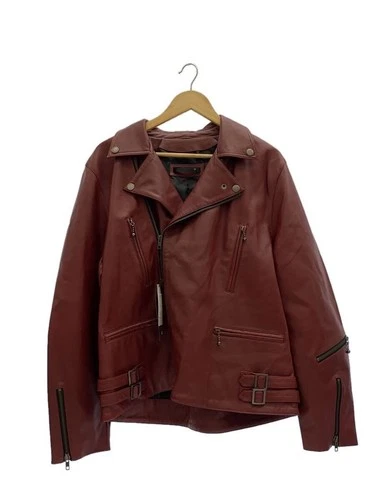 Liugoo Leathers Leather Jacket Blouson/Ll/Sheepskin/Red/Dry 09A//  3973 - product listing photo