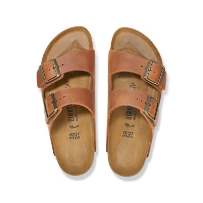 Birkenstock Arizona Oiled Leather (Cognac) Men's Sandals 1028272