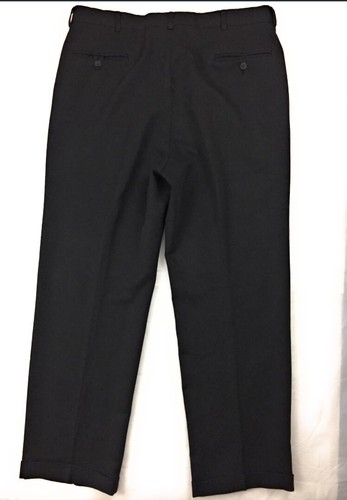 Pantalone elegante uomo Haggar taglia 38 x 42 1/2 grigio antracite plissettato davanti - Foto 7 di 7