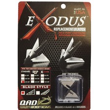 QAD Broadhead Exodus Full 3 Blade 125g Replacements Standard or Crossbow #03702