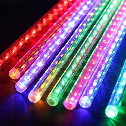 LED Meteor Shower Lights Outdoor New Year Falling Rain Drop String Light 3 Size - Picture 20 of 58
