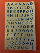 Creative Memories / Mrs. Grossman's NLA Giant Sticker - ABC/123 Casual Blue