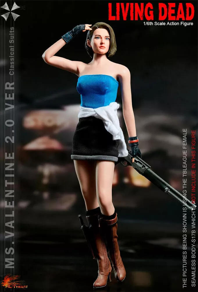 Hot Heart FD009C 1/6 Resident Evil Jill Valentine 2.0 Female Figure W/ 2  Heads