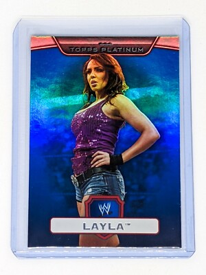 2010 Topps Platinum WWE Blue #28 Layla /199