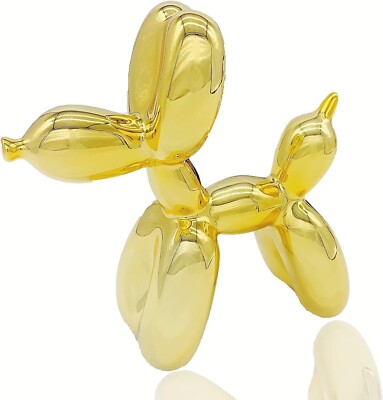Shiny Balloon Dog Mini Decorative Desktop in Living Room Art Animal Small Sta...