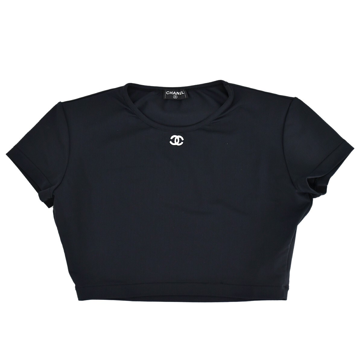 Chanel Cropped T-shirt Black #40 162590 | eBay