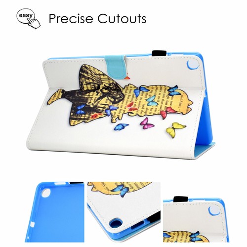 For Samsung Tab T290/T510/T295/T515 Magnetic Pattern Leather Wallet Case Cover - Picture 16 of 51