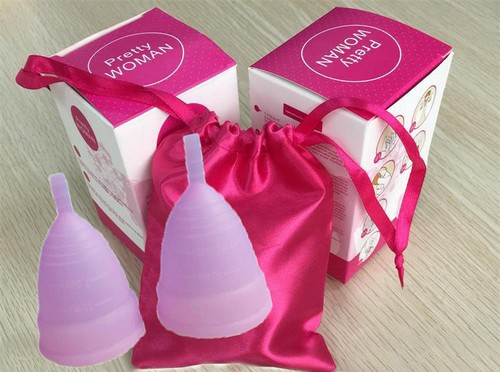 Menstruationstasse-Menstruationsbecher-Menstruationscup-Tampon Silikon Größe L 1