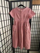 Vintage Summer Dress Red Gingham Girls Sz M