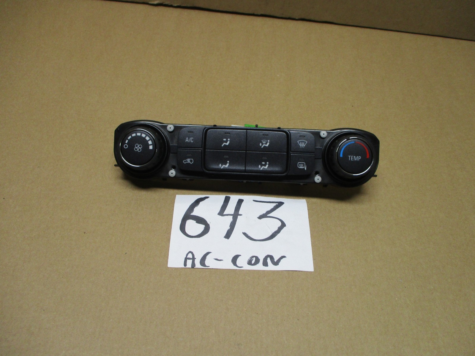 15 16 17 18 Chevrolet Silverado AC and Heater Control Used Stock #643-AC 