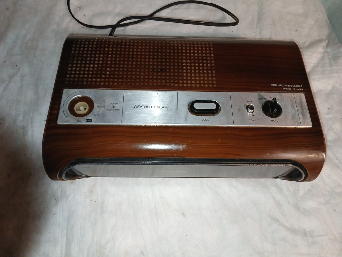 National Panasonic AM/FMラジオ RC-6236 Vintage Panasonic RC-6236 Flip Alarm Clock AM/FM Weather