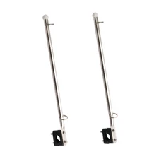 2X Marine Stainless Steel Boat Pulpit Staff  7/8" - 1" Rail Mount Flag Pole