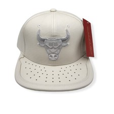 Mitchell Ness Chicago Bulls Day One White Adjustable Snapback Hat Cap