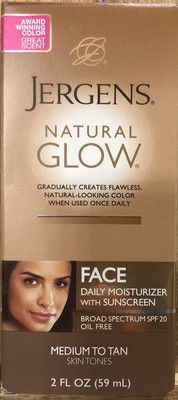 Jergens Natural Glow Daily Facial Moisturizer 2oz SPF 20 ...