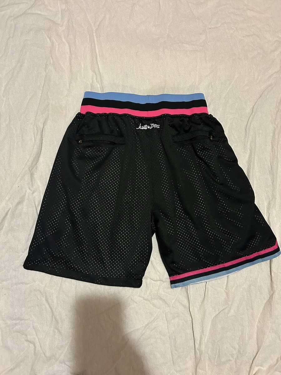 Vintage Miami Heat Just Don Vice Retro Design Embroidered Shorts