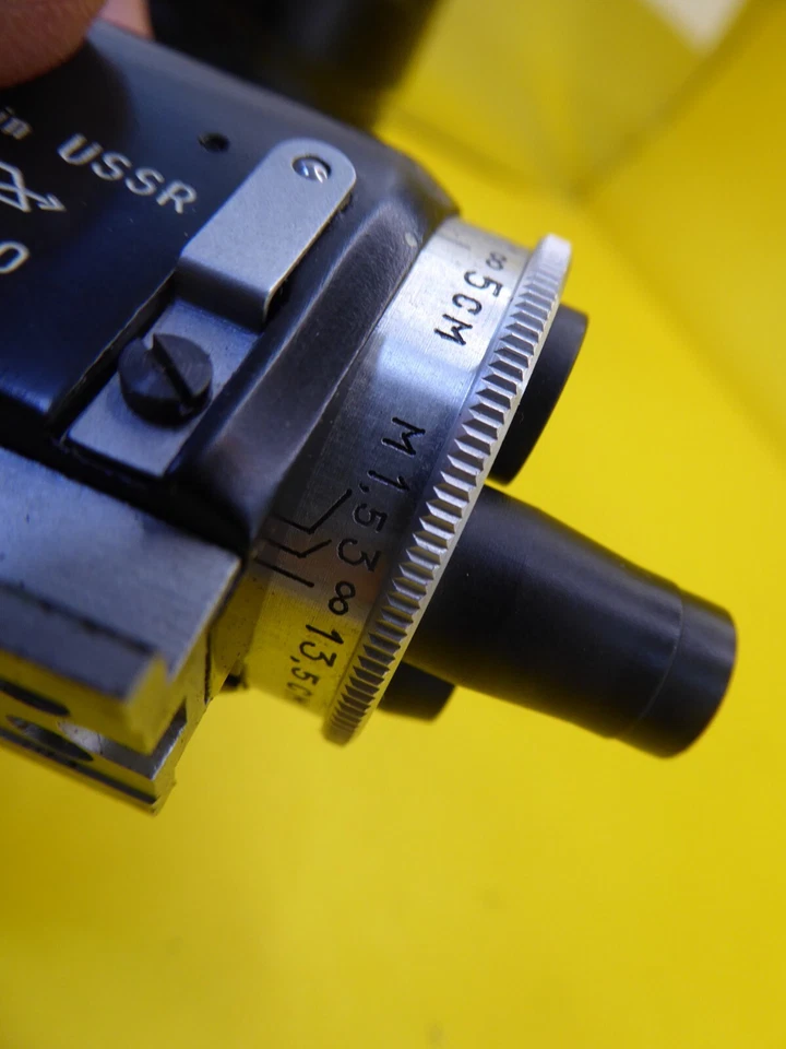Universal Turret Revolver Finder USSR  KMZ Kiev Zenit Zeiss & case 2.8 3.5 8.5cm - Image 3 of 4