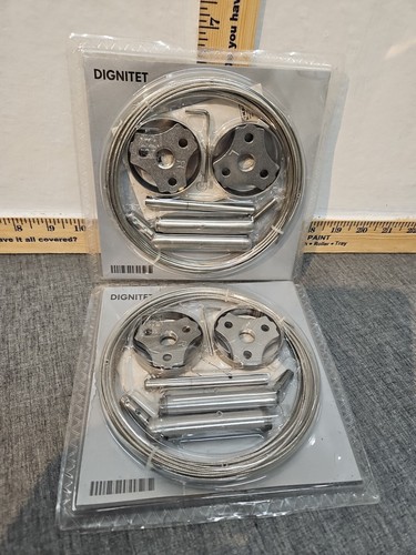 Zwei IKEA würdig Gardinendraht 600,752,95 Edelstahl 5 Meter/1977" 20325