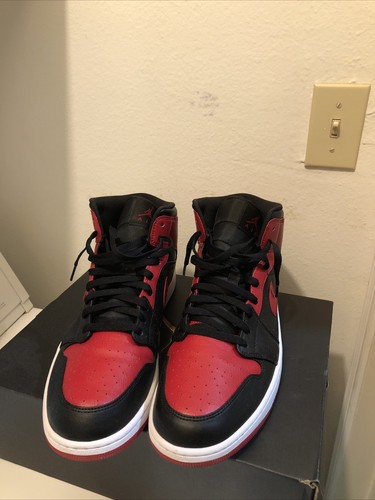 air jordan 1 mid gym red black white | eBay