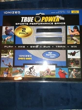 True Power Ionized Sports Band 2 Pack Size Small Unisex NIB. S/M
