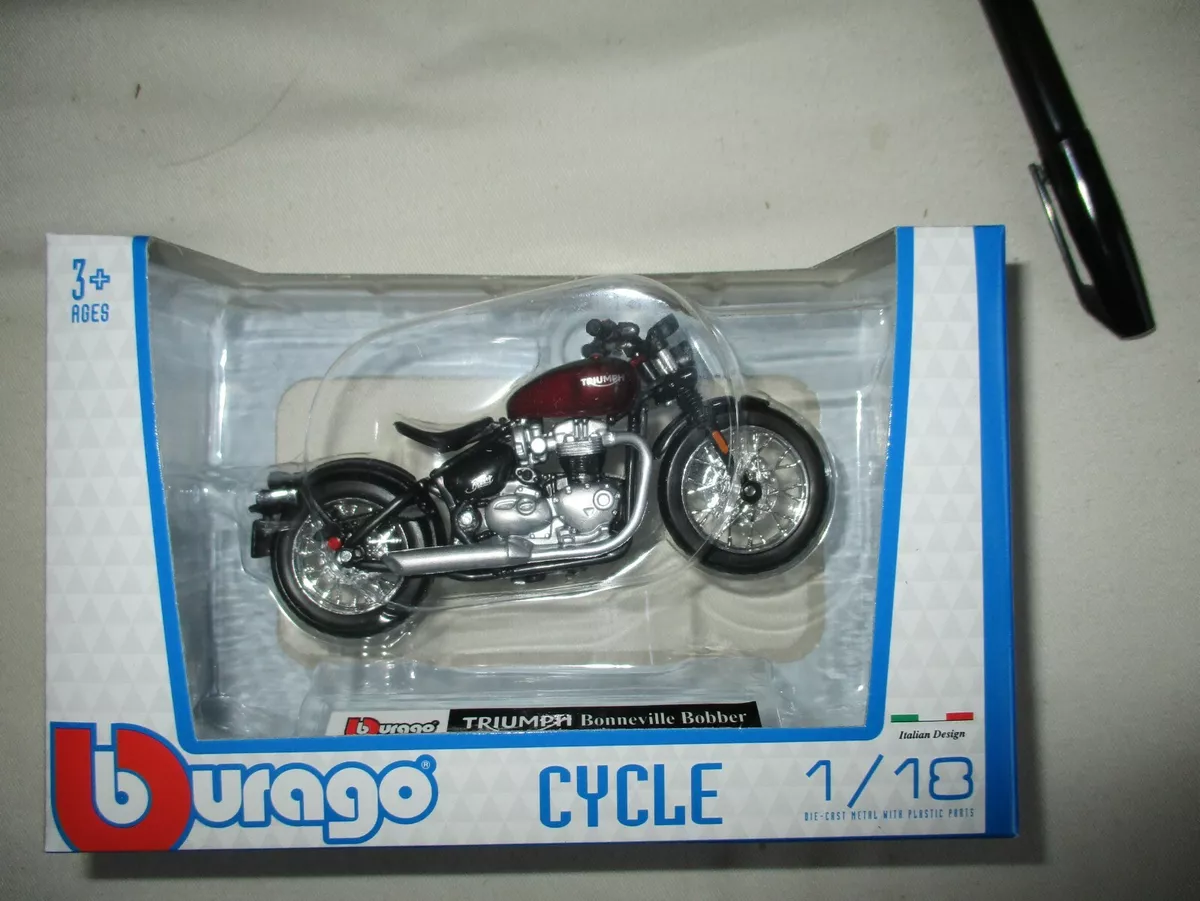 B Burago Miniature Moto 1/18° Triumph Bonneville Bobber