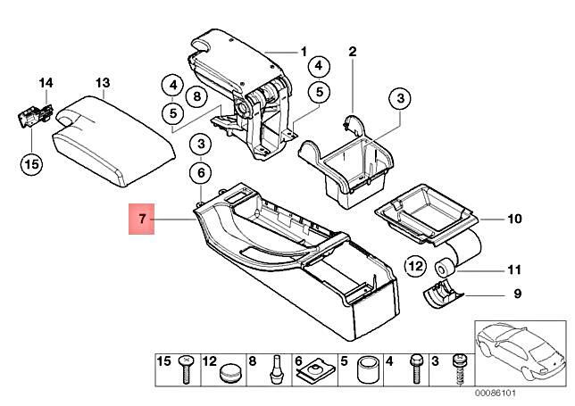 BMW Konsole MITTELARMLEHNE 51168217942 3er online kaufen | eBay