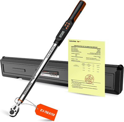 High Accuracy Digital Torque Wrench 12.5-250.9 Ft.Lb with Buzzer & LED
