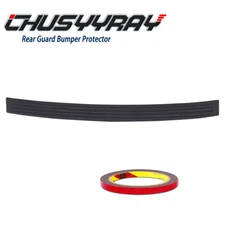 Car Rear Bumper Guard Protector Trim Cover Sill Plate Trunk Rubber Pad Kit 1pcs