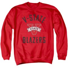 Valdosta State University Adult Crewneck Sweatshirt Blazers Logo, Red, S-3XL