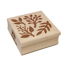 Plant Foliage Leaves Branches Square Rubber Stamp for Stamping Crafting