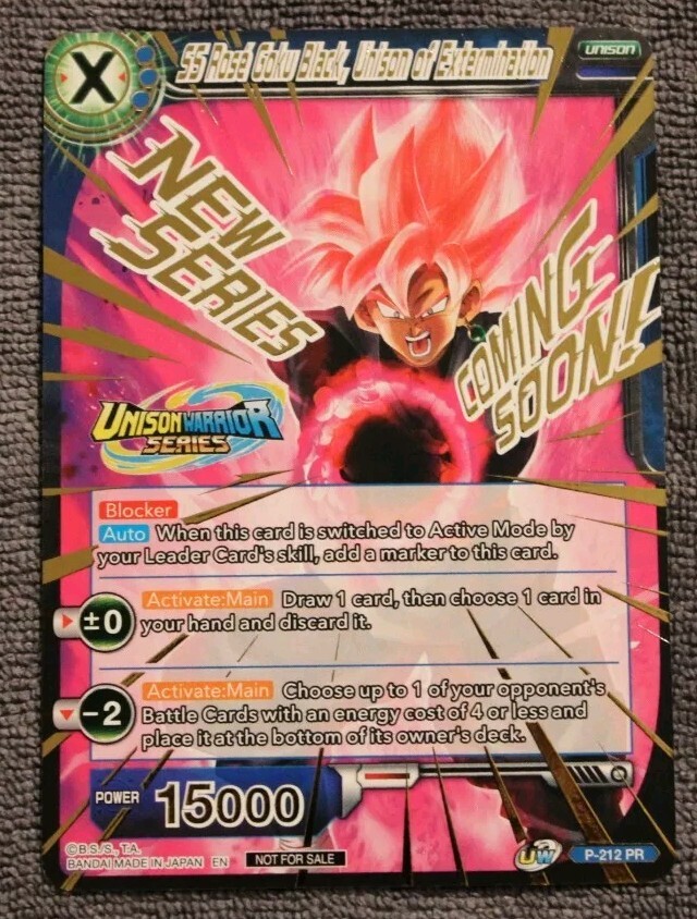 SS Rose Goku Black Unison of Extermination STAMPED Dragon Ball Super Card |  NM