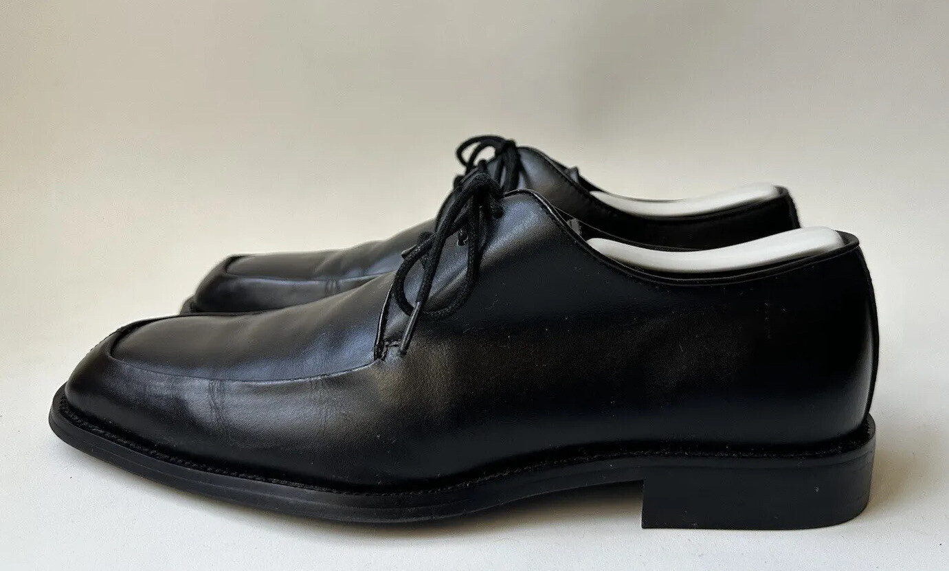 SAOLA Scarpe Oxford Wilke Rodriguez da uomo nere lisce in pelle spaccata grembiule punta taglia 9