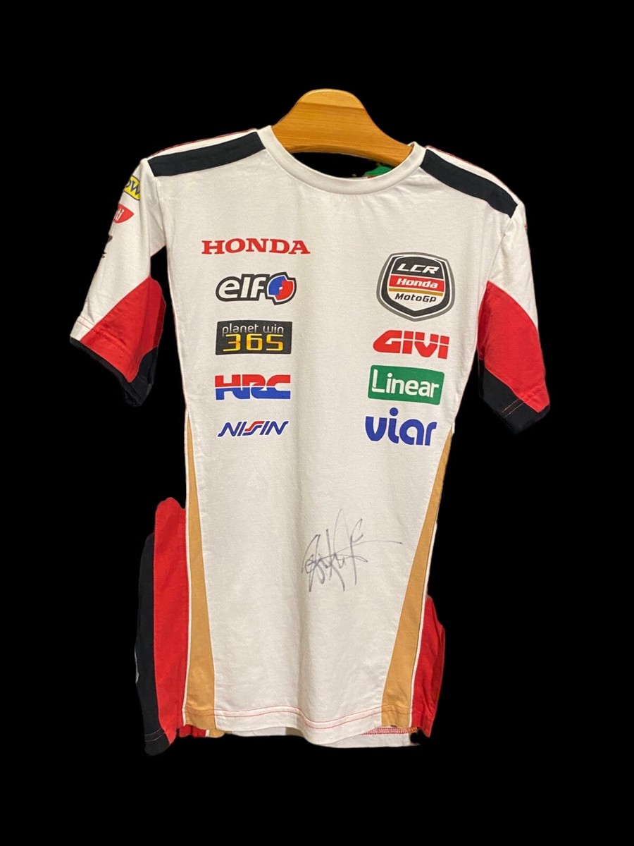 Vintage HONDA LCR MotoGP TEAM Signature Mens t-shirt Cotton Size