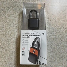 Sharper Image Digital Fingerprint Padlock Biometric Keyless Code-Free Smart Lock