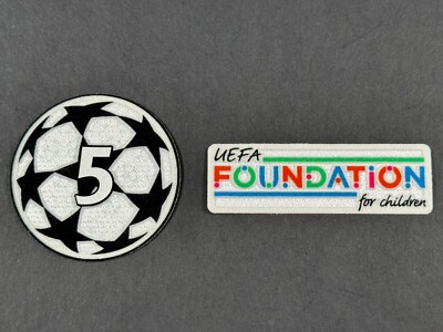 SPORTING ID UEFA CHAMPIONS LEAGUE 5 BARCELONA & FOUNDATION PLAYER SLEEVE PATCH