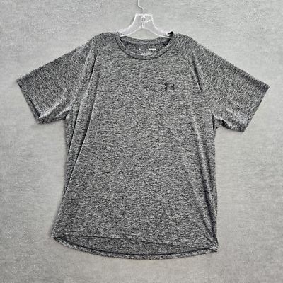 Under Armour Men Shirt XL Gray The Tech Tee Activewear Logo Short Sleeve