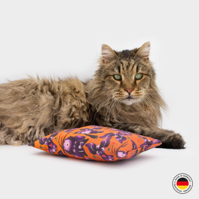 4 Katzen - Halloween Raschelkissen mit Katzenminze oder Baldrian