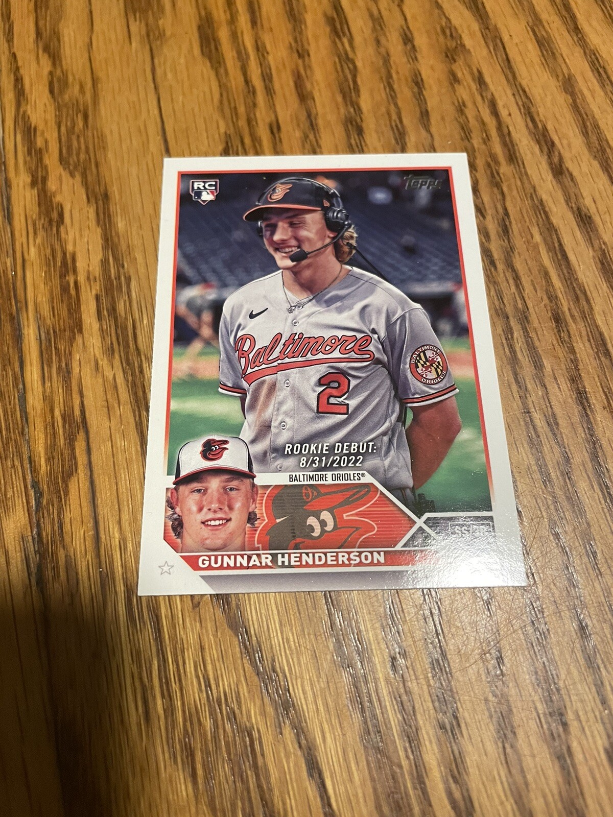 Gunnar Henderson 2023 Topps Baseball Update RC #US18 Baltimore Orioles