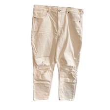 American Eagle Distressed  Mom Jeans High Waist Straight Size 16