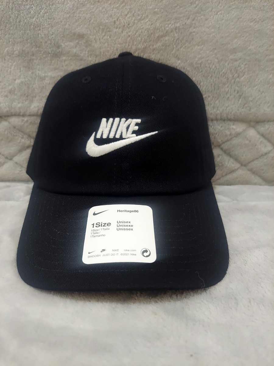 ハット Nike Heritage 86 Cap Black (PEACEMINUSONE) Nike Heritage86 Hat Cap Black Strap Back Adjustable Adults