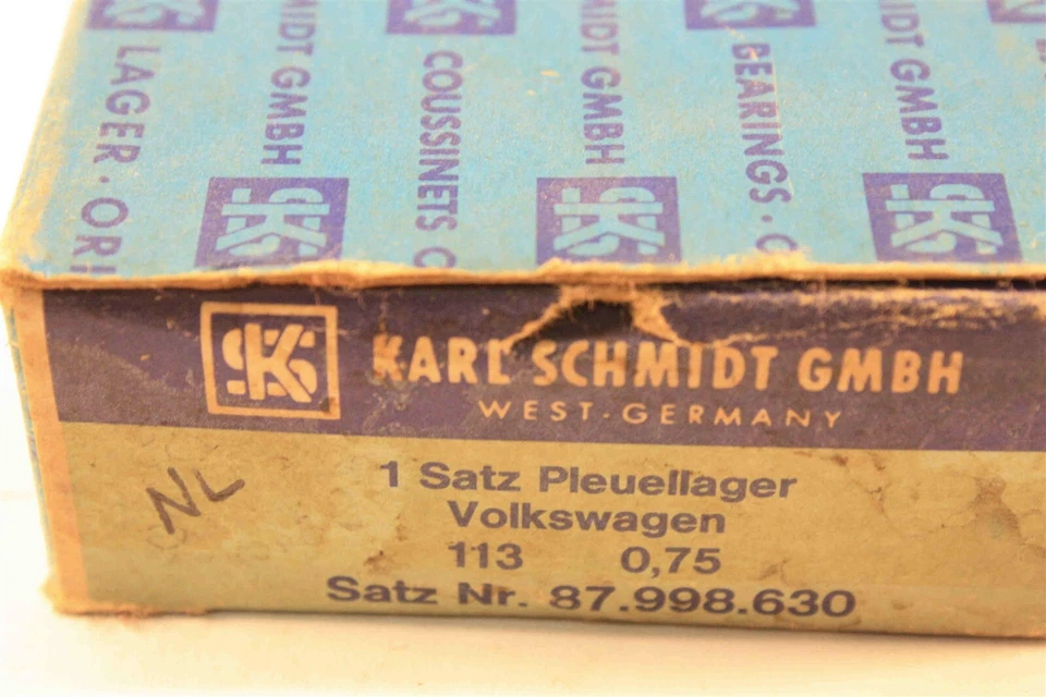 Connecting Rod Bearings Set for VOLKSWAGEN 113-105-719S +.030" Karl Schmidt  NOS - Image 3 of 4
